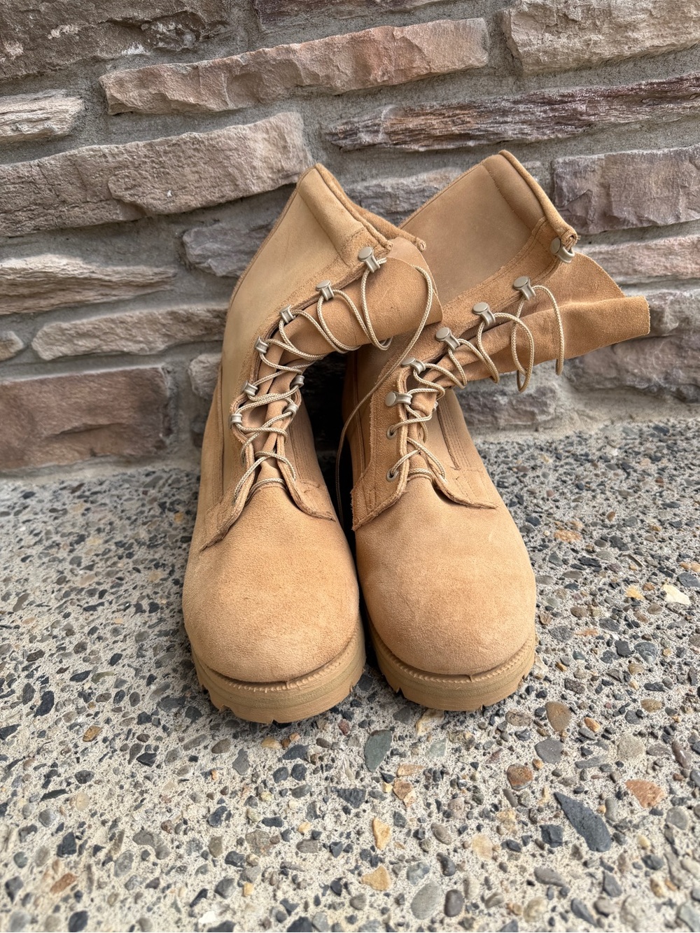 Mens’s Suede Lace-Up Ankle Boots - Tan 11 1/2